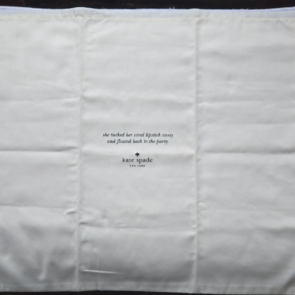 ​Authentic Kate Spade Cream Dust Bag | Large 19.5" x 17"